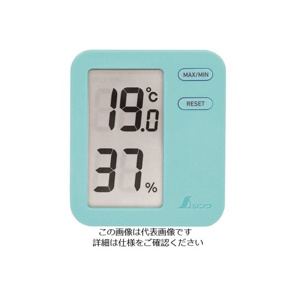 シンワ測定 シンワ デジタル温湿度計 Home A ブルー クリアパック 73048 1個 147-7625（直送品）