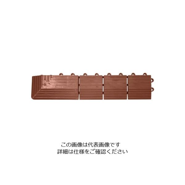 テラモト ナイロンブラッシュ角ふちメス茶 MR-003-592-4 1枚 855-1065（直送品）