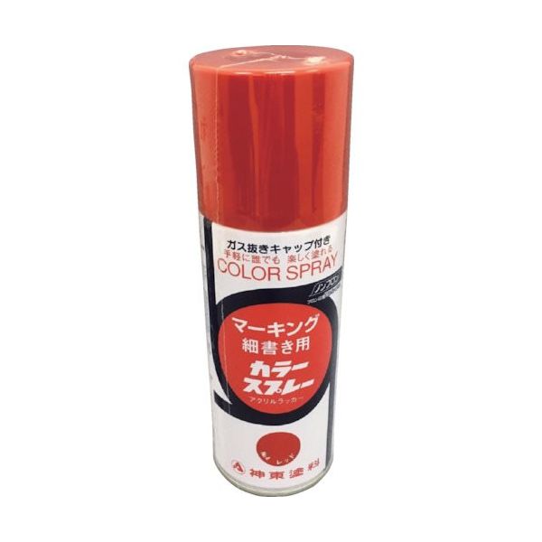 シントーファミリー シントー マーキングカラースプレー(細書) レッド 300ML 3054-0.3 1セット(48缶:1缶×48本)（直送品）