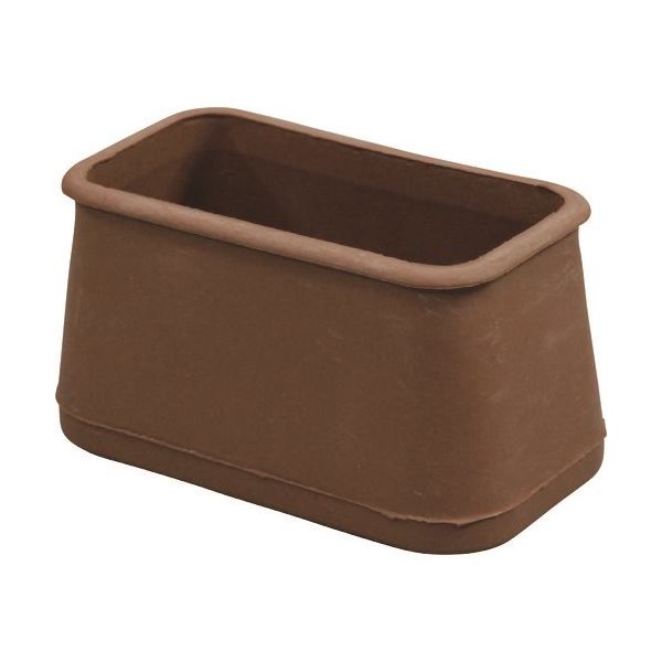 光 フェルト付フリーサイズ脚キャップバラ 茶 長角28×56~35×63mm B-FF-3563C 1セット(100個) 215-7430（直送品）