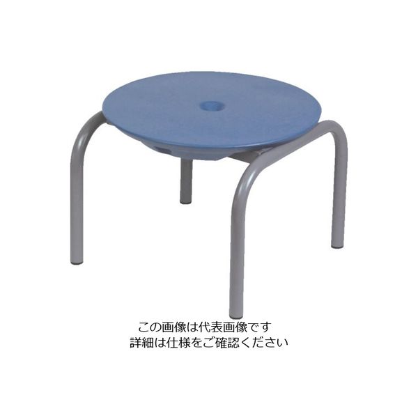 テラモト 屋内用ベンチ ディスクスツール ブルー S BC-309-610-3 1台 119-4964（直送品）