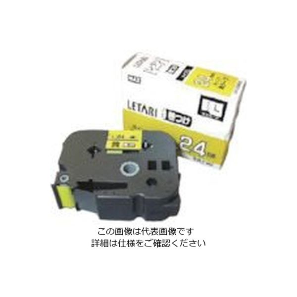 マックス MAX ビーポップミニ用ラミネートテープ LMーL524BYS ケーブルマーキング用 黄×黒文字 24mm幅×8m巻 1個（直送品）