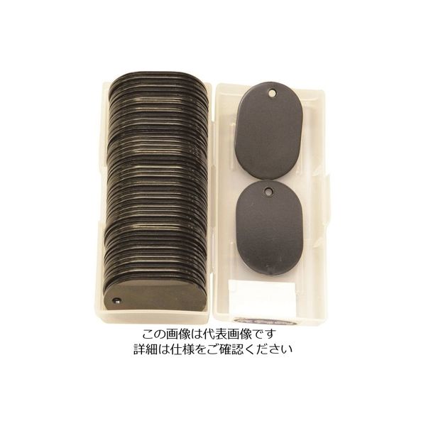 光 クロークチケット用ナンバーチケット無地 黒 KF60-3 1箱(50枚) 216-2239（直送品）