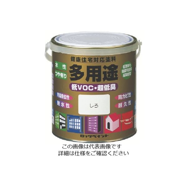 ロックペイント ロック 水性多用途 あか 0.7L H75-7713 03 1セット(6缶) 851-2539（直送品）