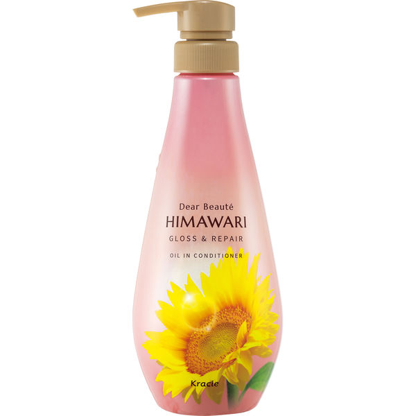 ディアボーテ HIMAWARI（ヒマワリ） オイルインコンディショナー グロス＆リペア スパークリングフローラル ポンプ 500g アスクル