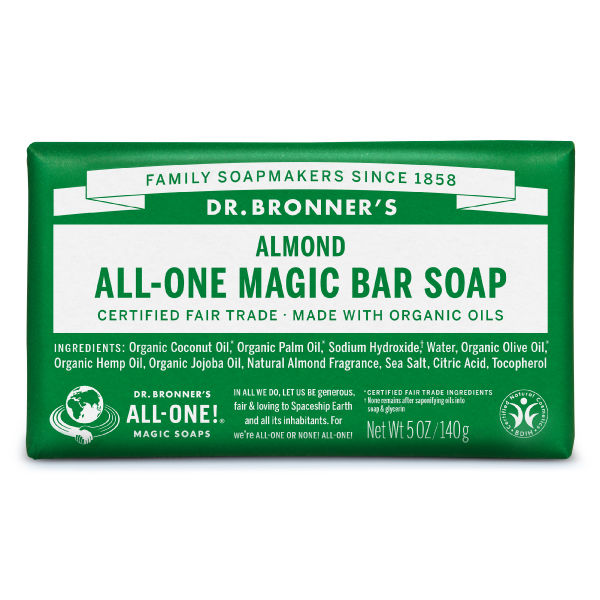 ドクターブロナー マジックソープバー（magic soap） 石鹸 アーモンド 140g ネイチャーズウェイ