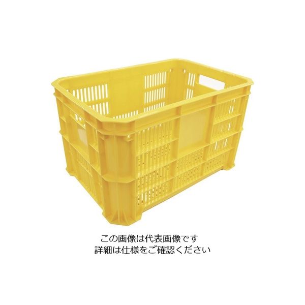 岐阜プラスチック工業 リス MB型メッシュコンテナー 386928 MBー20FX 黄 MB-20FX Y 1個 868-6996（直送品）