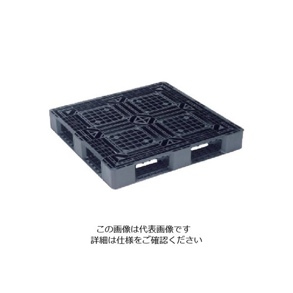 RISU リサイクルパレット 506456 JLーD4・1111G片面四方差し平置き限定 黒 JL-D4.1111G BK 1枚（直送品）