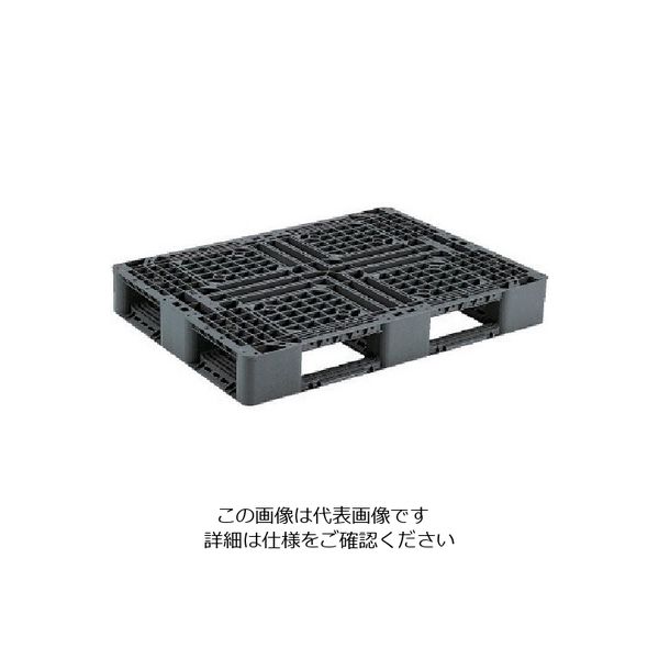 岐阜プラスチック工業 リス リサイクルパレット 381008 JーD4・1108片面四方差しグレー J-D4-1108 1枚 868-6950（直送品）