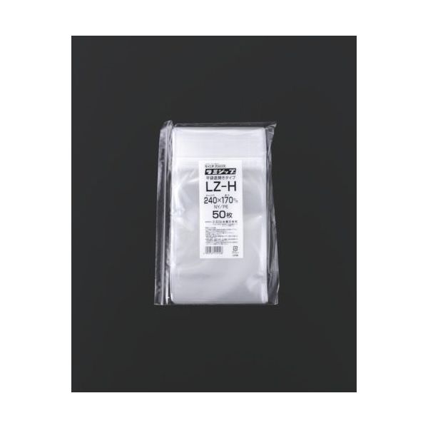 生産日本社 セイニチ チャック袋 「ラミジップ」 LZーH 平袋ナイロンタイプ 240×17 1箱(1300枚) 584-3383（直送品）