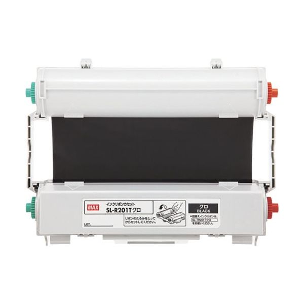 マックス MAX ビーポップ CPMー200用インクリボンカセット SLーR208Tキイロ 50m巻 SL-R208T 1個（直送品）
