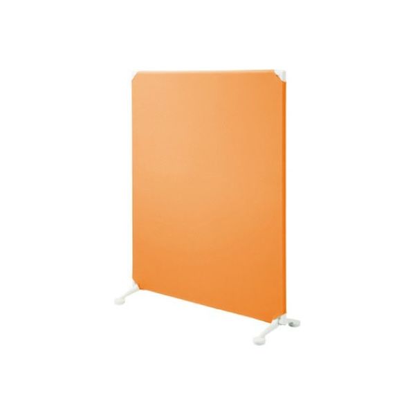 【組立設置込】プラス エアフレット ストレート 飛沫防止 幅1200×高さ1500mm ホワイト×オレンジ 1台（直送品）