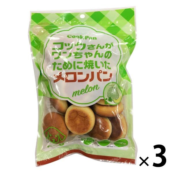 コックさんがワンちゃんのために焼いたコックパン 犬用 メロンパン 国産 95g 3袋