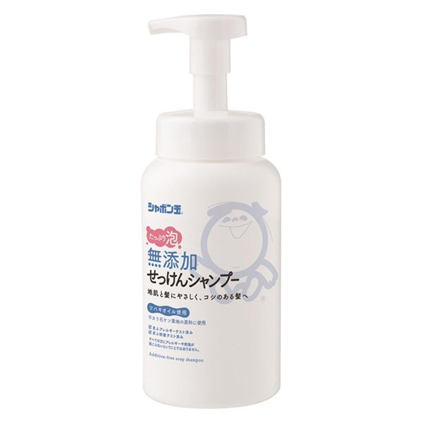 シャボン玉 無添加せっけんシャンプー泡タイプ ポンプ 520mL シャボン