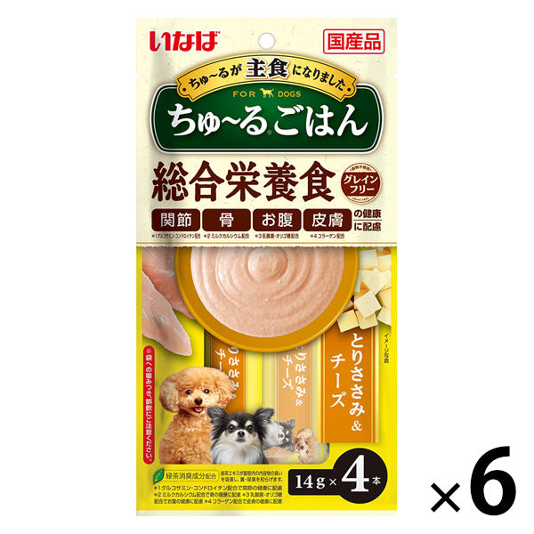 いなば ちゅーる ごはん ドッグフード とりささみ＆チーズ（14g×4本