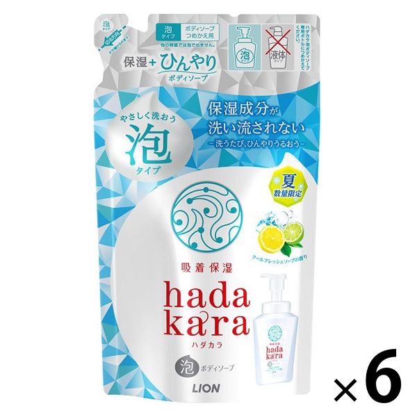 ハダカラ（hadakara）泡ボディソープ 保湿+ひんやりタイプ