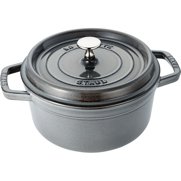 ストウブ （ Staub ） ピコ ココット ラウンド グレー 22cm 両手 鋳物 