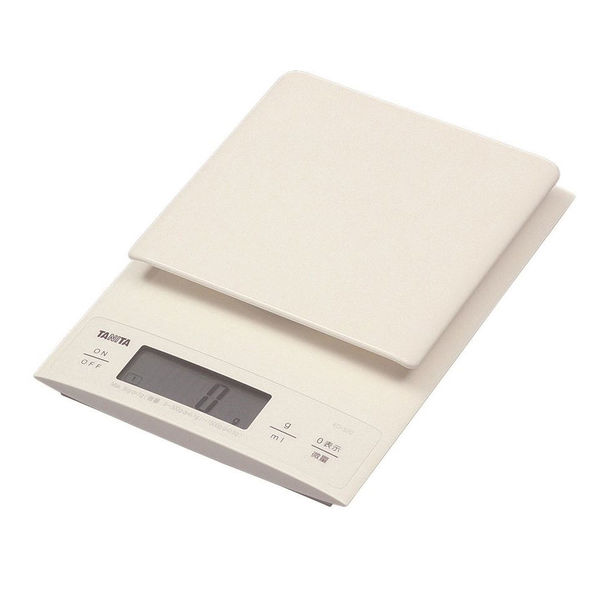 タニタ（TANITA） キッチンスケール 3kg ホワイト KD320 1個 計量器 クッキングスケール デジタルスケール - アスクル