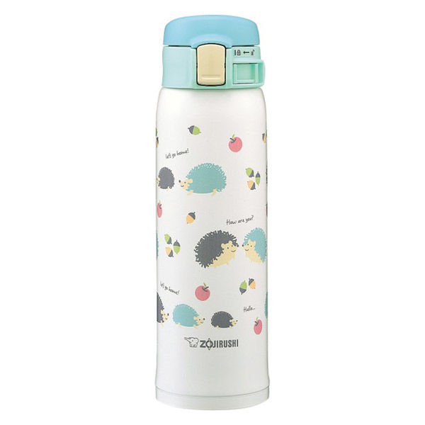 ZOJIRUSHI（象印）水筒 ワンタッチ ステンレスマグ 保温保冷 ハリネズミミント 480ml SM-SG48-GK