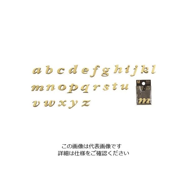 光 真鍮ゴールド文字 小文字 k QS20-K 1セット(5枚) 225-5446（直送品）