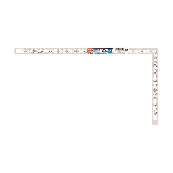 シンワ測定 シンワ 曲尺平ぴた ホワイト 1尺6寸/50cm 併用目盛 11184 1本 147-7646（直送品）