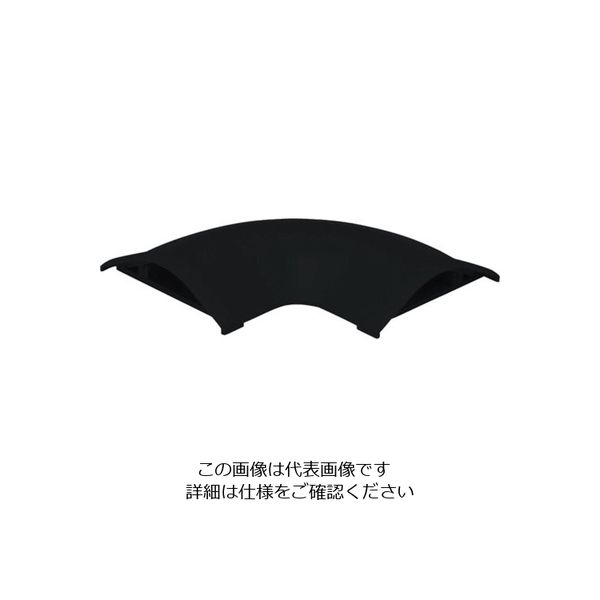 マサル工業 マサル ガードマン2R型付属品 平面マガリ 3号 ブラック GAM3W 1個 121-7702（直送品）