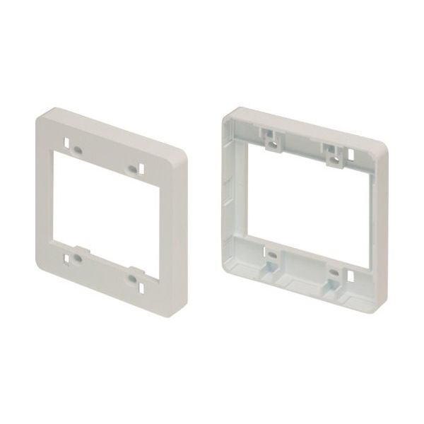 マサル工業 マサル ニュー・エフモール付属品 コンセント用引出フレーム 2個用 ミルキーホワイト SFBK23 1個 121-9277（直送品）