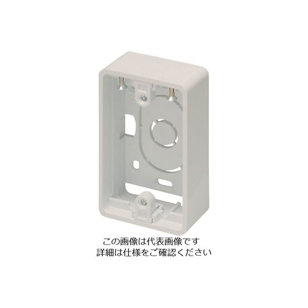 マサル工業 マサル ニュー・エフモール付属品 露出ボックス 1個用 超浅型 ミルキーホワイト SFBTA13 1個 121-7751（直送品）