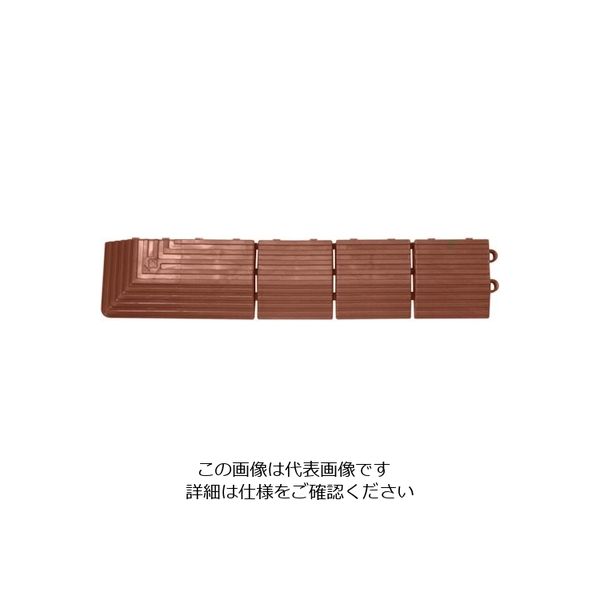 テラモト ナイロンブラッシュ角ふちオス茶 MR-003-591-4 1枚 855-1063（直送品）