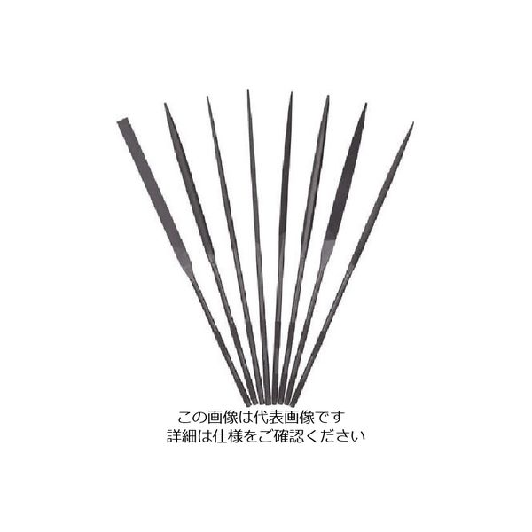 ツボサン 精密ヤスリ 8本組 角 #3(#6より荒い) KA00853T 1セット 852-8229（直送品）