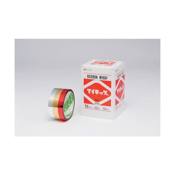 ニチバン マイラップ金6029ー15 15mmX30m(1本=1巻) 6029-15 1セット(10巻:1巻×10本) 121-6971（直送品）