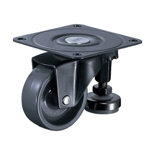 ハンマーキャスター ハンマー アジャスターフット付 旋回式ナイロン車輪 63mm 105AF-N63 1個 813-7030（直送品）