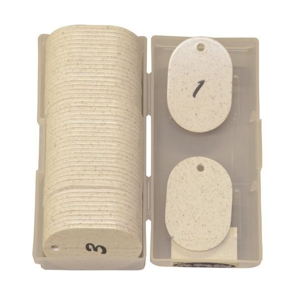 光 クロークチケット用 ナンバーチケット 白 1~50 KF70-1 1箱(50枚) 215-4286（直送品）