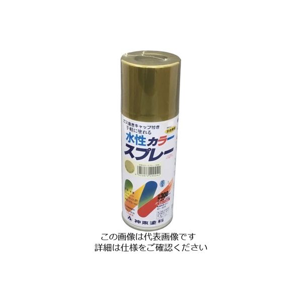 シントーファミリー シントー 水性カラースプレー ゴールド 300ML 2924-0.3 1セット(12缶) 851-1899（直送品）