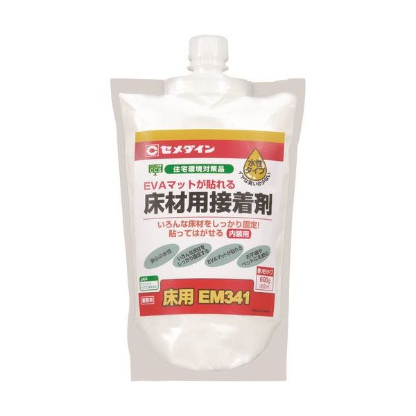セメダイン 床材用接着剤 床用EM341(ピールアップタイプ) 600g AE-137 12袋（直送品）