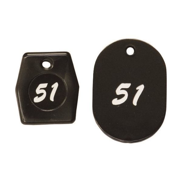 光 クロークチケット 黒 51~100 KF971-3 1箱(50組) 215-4322（直送品）