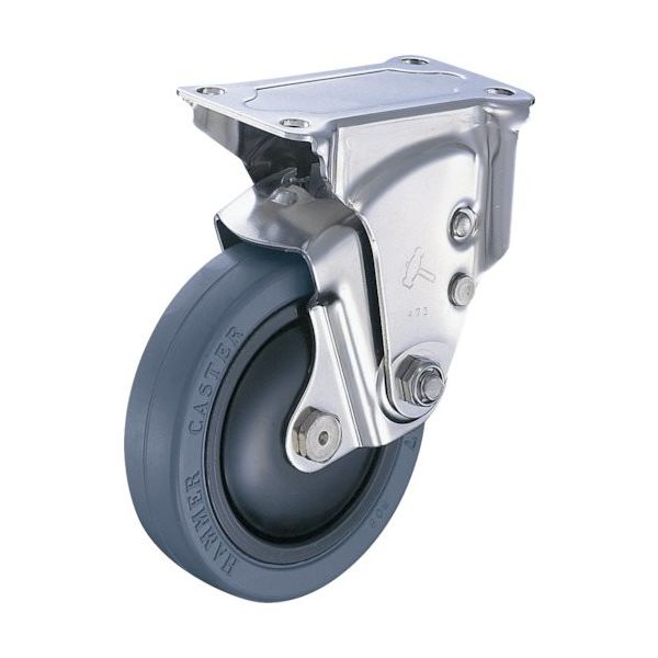 ハンマー オールステンレスクッションキャスター固定ゴム車輪125mm 線径2.0mm 940SER-FR125S20 1個（直送品）