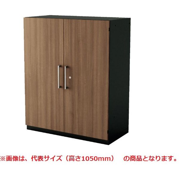 【組立設置込】プラス V1 スタンダード 両開き保管庫 抗菌 幅900×奥行450×高さ720mm ピュアウォールナット 1台（直送品）