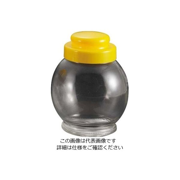 江部松商事 ガラス 保存ビン 地球型 イエロー(0.5L) 61-6570-26 1個（直送品）
