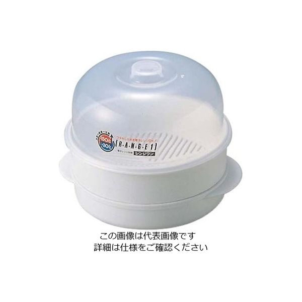 エンテック 電子レンジ容器 レンジスチーマー(丸)Rー103 61-6573-11 1個（直送品）