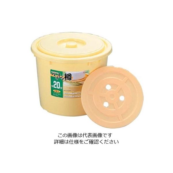 リス ポリエチレン つけもの樽 S40型(押し蓋付) 61-6577-73 1個（直送品）