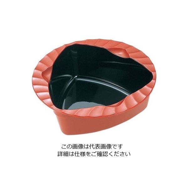 イケダ 耐熱ABS トライアングルトライ 深皿 外朱 18cm 61-6584-35 1個（直送品）