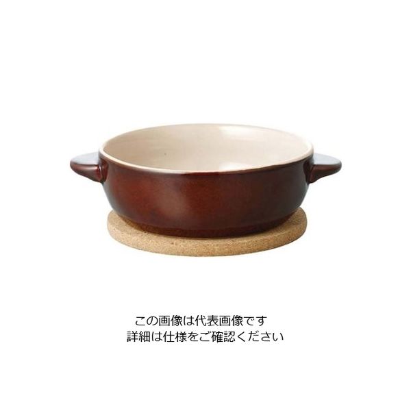 キントー ほっくり 丸グラタン 茶 16476 61-6595-07 1個（直送品）