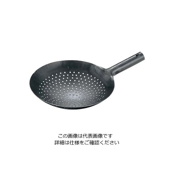 江部松商事 山田 鉄 打出 中華 穴明 片手鍋 21cm 61-6528-85 1個（直送品）