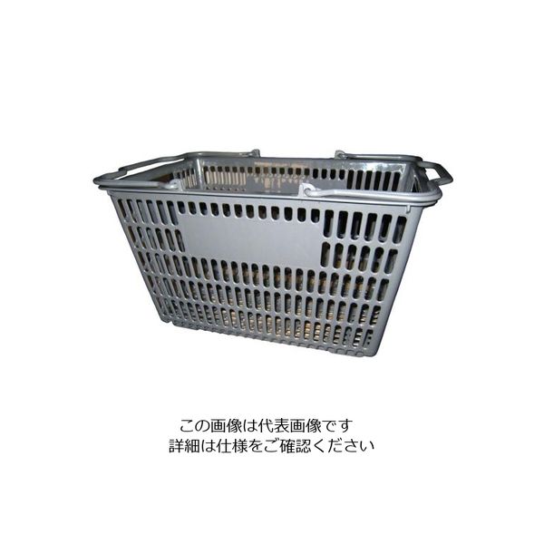 江部松商事 ショッピングバスケット Fー101 ダークグレー 61-6567-25 1個（直送品）