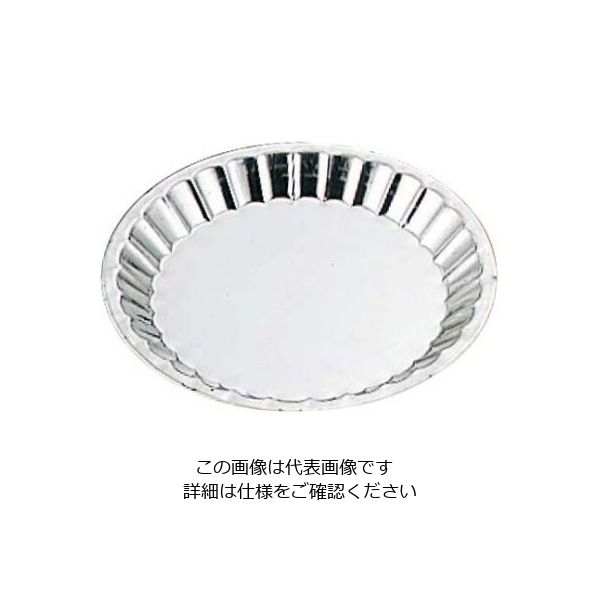 久保寺軽金属工業所 ブリキ 菊型 パイ皿 #8 内径φ183 61-6684-92 1個（直送品）