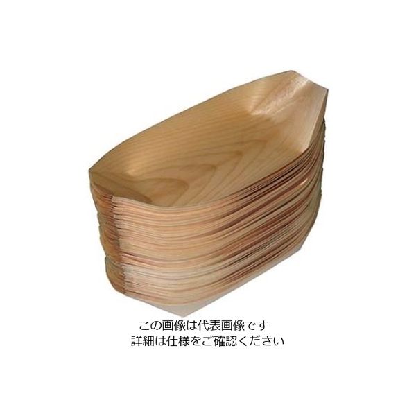 江部松商事 経木舟皿(50枚入)9寸 約250×120 61-6707-79 1組(50枚)（直送品）