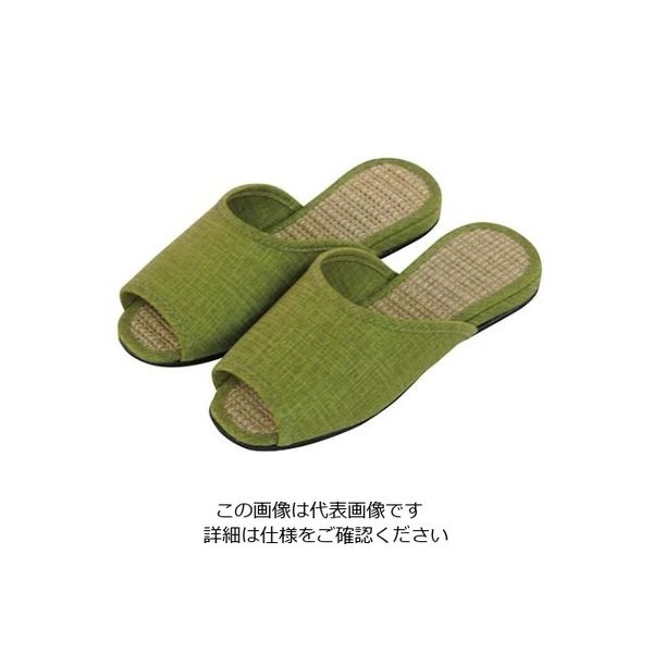 アズワン ノンスリップ スリッパ 麻ジュート 1546 グリーン 61-6726-89 1足（直送品）