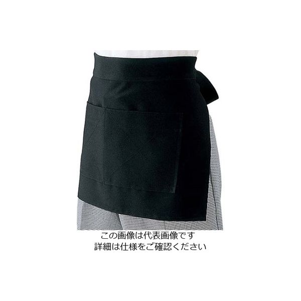 江部松商事 ショートエプロン SB82ー1 ポプリン 黒 61-6733-38 1個（直送品）