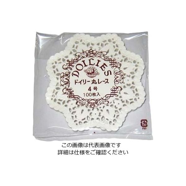 江部松商事 ドイリー レースペーパー 丸型(500枚入)4号 61-6737-17 1組(500枚)（直送品）